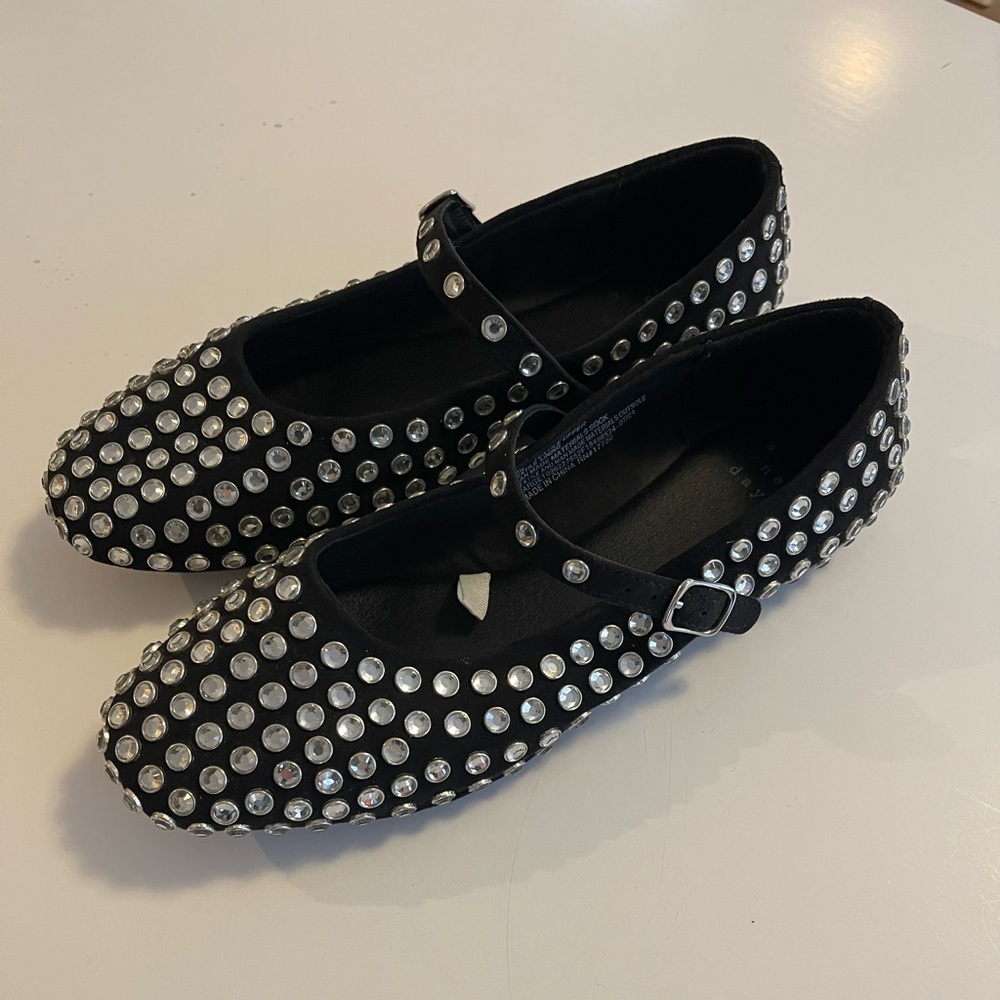 Issa‎ Rhinestone Mary Jane Ballet Flat Memory Foam Insole 7.5 - Picture 7 of 7